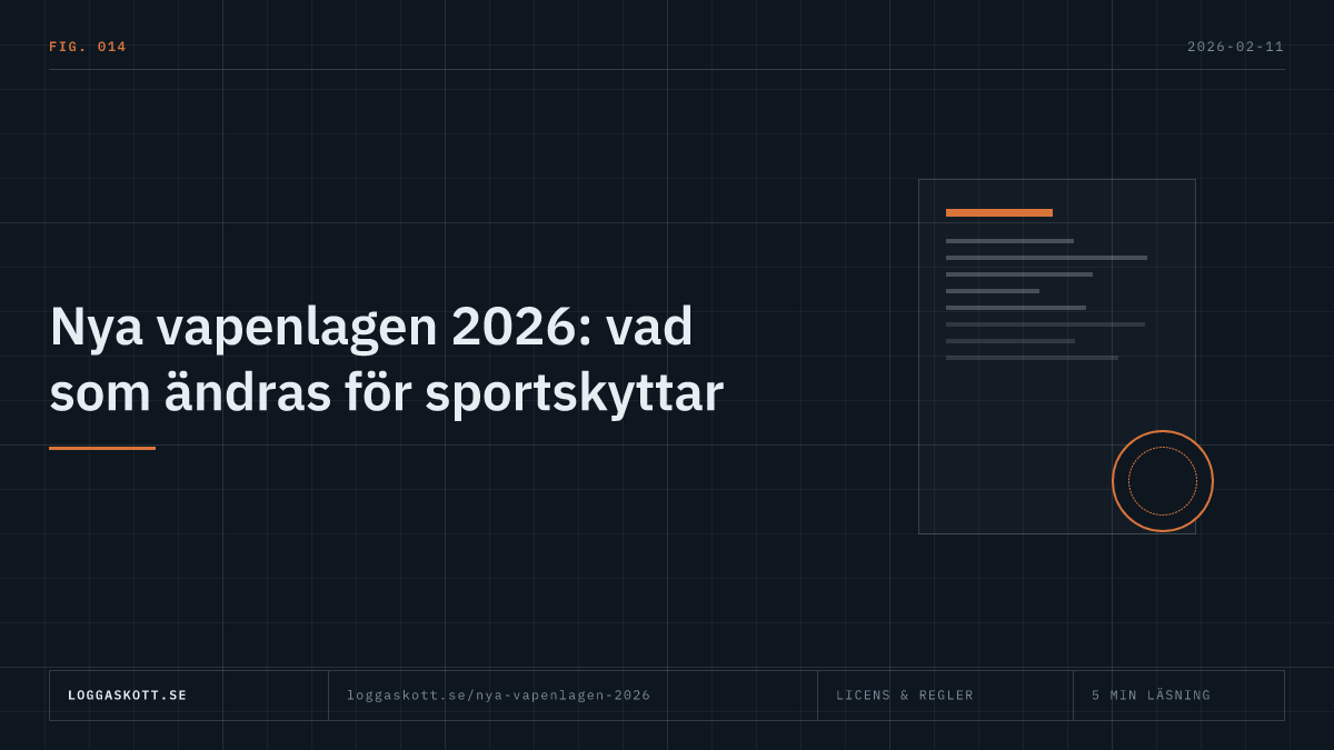 Sammanställning av nya vapenlagen 2026 med de ändringar som påverkar sportskyttar från 1 juni