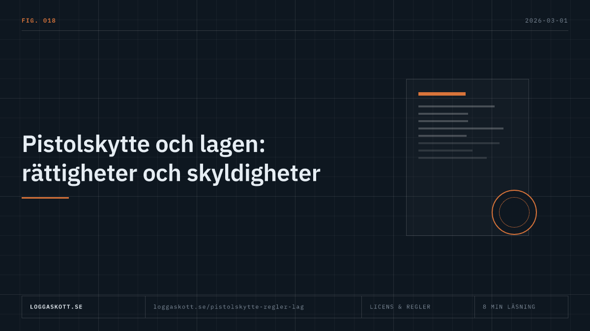 Översikt över lagar och regler för pistolskytte i Sverige, med transport, förvaring och utlåning av vapen