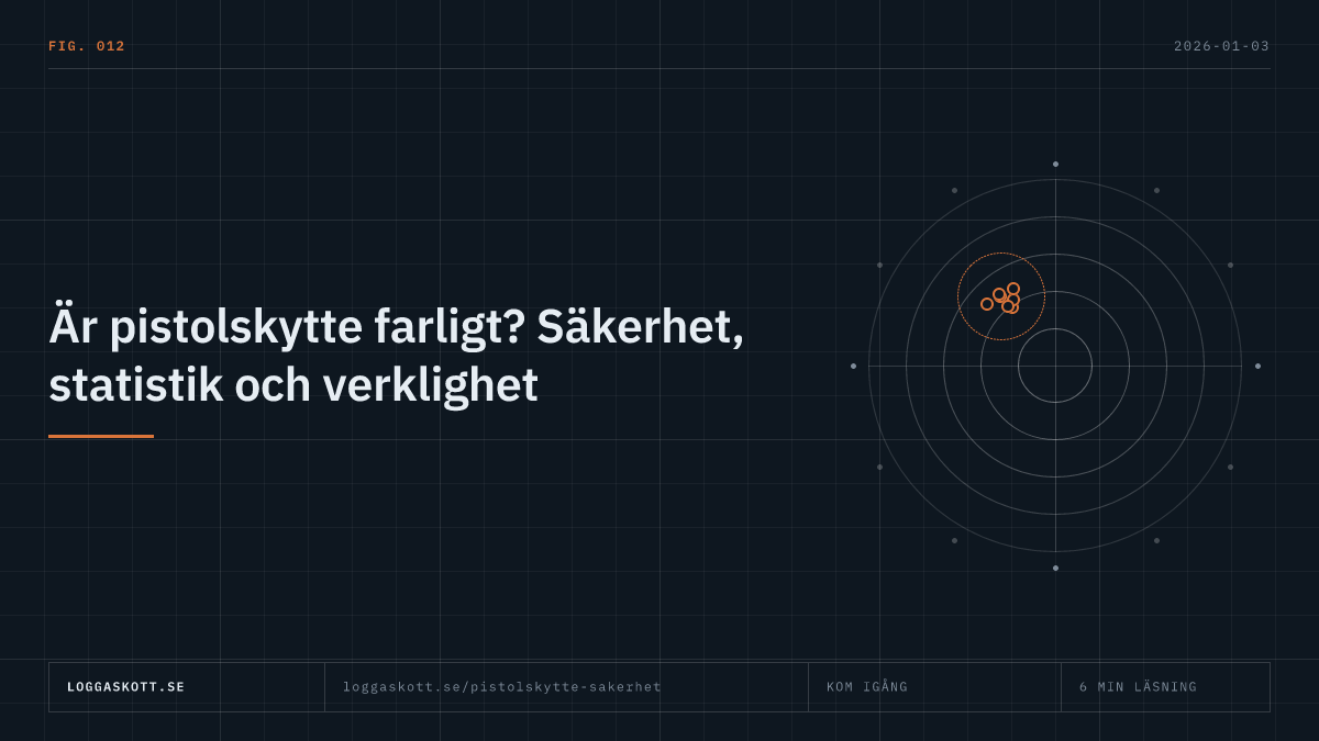 Säkerhet i pistolskytte sammanfattad med statistik över olyckor och säkerhetsrutiner på skjutbanan