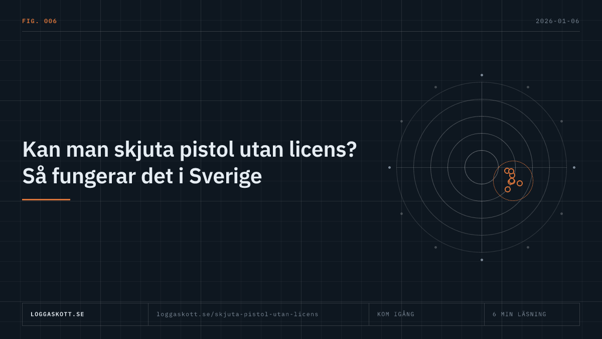 Reglerna för att skjuta pistol utan licens på skjutbana under uppsikt av skjutledare vid prova-på-skytte.