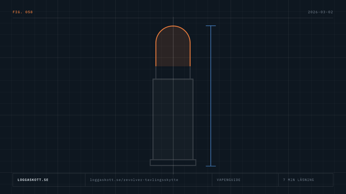 Revolver för tävlingsskytte i översikt med populära modeller, kalibrar och de grenar de används i.